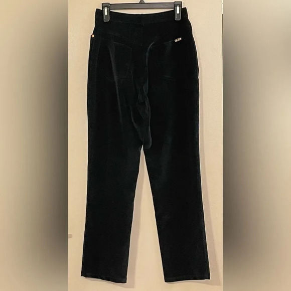 ST. JOHN SPORT by MARIE GRAY Velvet Pants in Black - Picture 2 of 7